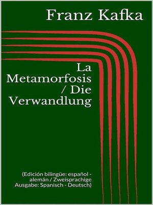cover image of La Metamorfosis / Die Verwandlung